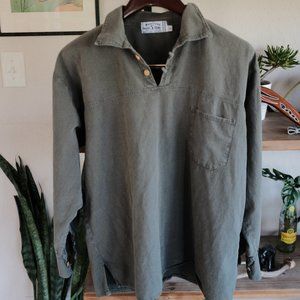 American South Side Artists Shirt Cotton Green Medium